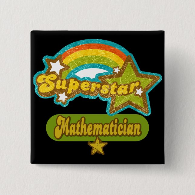 Superstar-Mathematiker Button (Vorderseite)