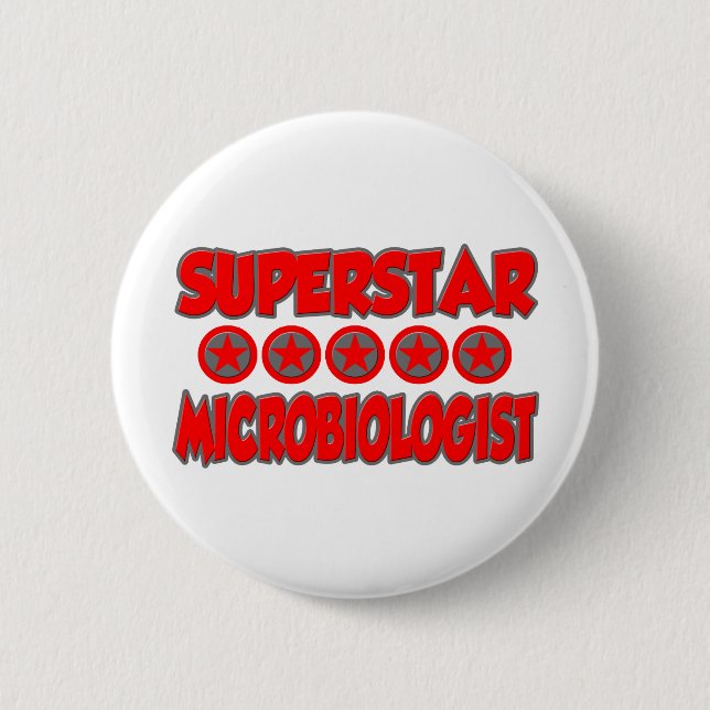 Superstar Microbiologe Button (Vorderseite)
