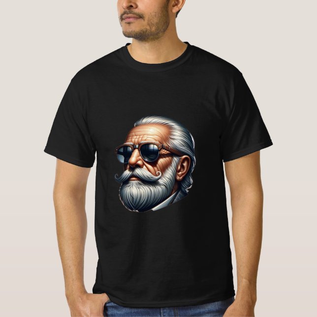 Superstar Rajinikanth digitale Kunst T-Shirt (Vorderseite)