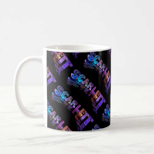 Superstar Scarlett - Name in den Lichtern Kaffeetasse (Links)