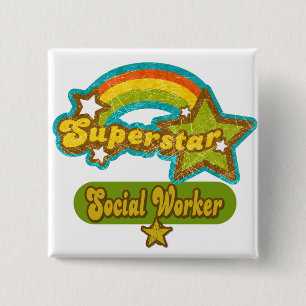 Superstar-Sozialarbeiter Button