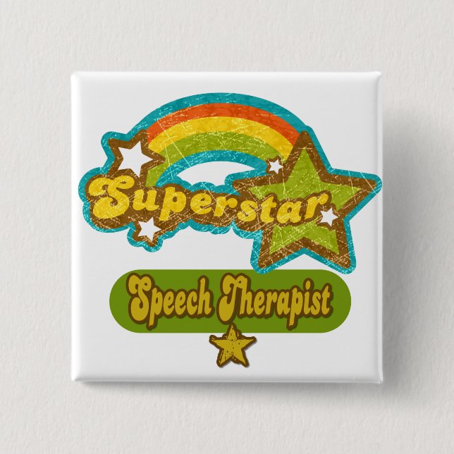 Superstar-Sprache-Therapeut Button (Vorderseite)