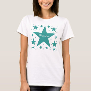 Superstar-T - Shirt der Frau, Aquamarin