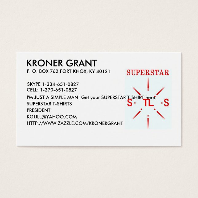 SUPERSTAR-WERBEAKTIONEN. (Vorderseite)