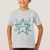Superstar Wirbel Kinder Shirt, Aquamarin