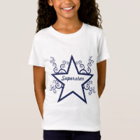 Superstar Wirbel Kinder Shirt, dunkelblau