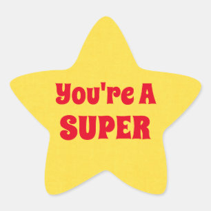 Superstern-Aufkleber Stern-Aufkleber