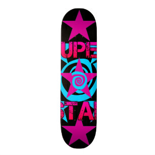 Superstern-heißes Rosa-aquamarine Skateboard