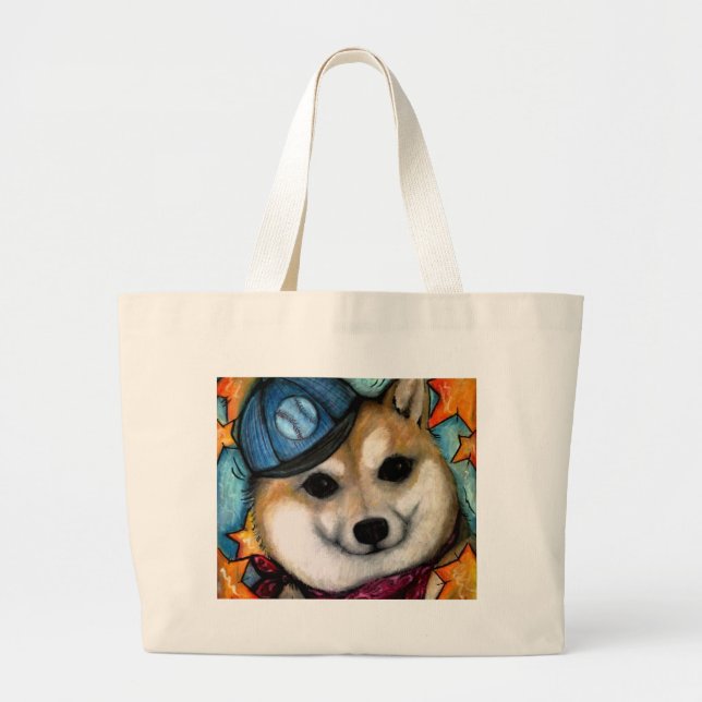 Superstern Shiba Inus Jumbo Stoffbeutel (Vorne)