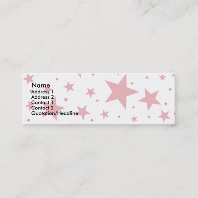 Superstern-Visitenkarten Mini Visitenkarte (Vorderseite)
