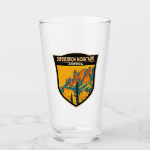 Superstiative Berge Arizona Vintag Glas