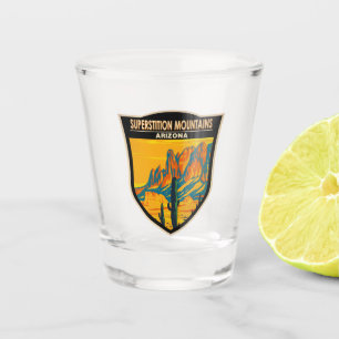 Superstiative Berge Arizona Vintag Schnapsglas