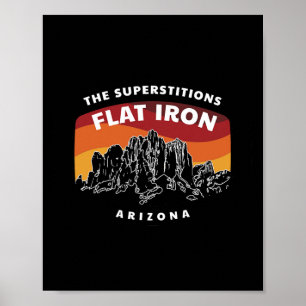 Superstition Flat Iron Arizona Bergwandern Poster