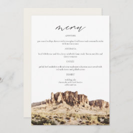 SUPERSTITION MOUNTAIN Watercolor Wedding Menu Card Menükarte
