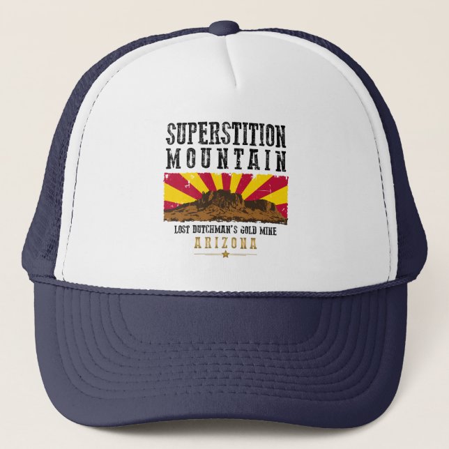 SUPERSTITUTIONELLE BERGSTADT ARIZONA TRUCKER HAT TRUCKERKAPPE (Vorderseite)