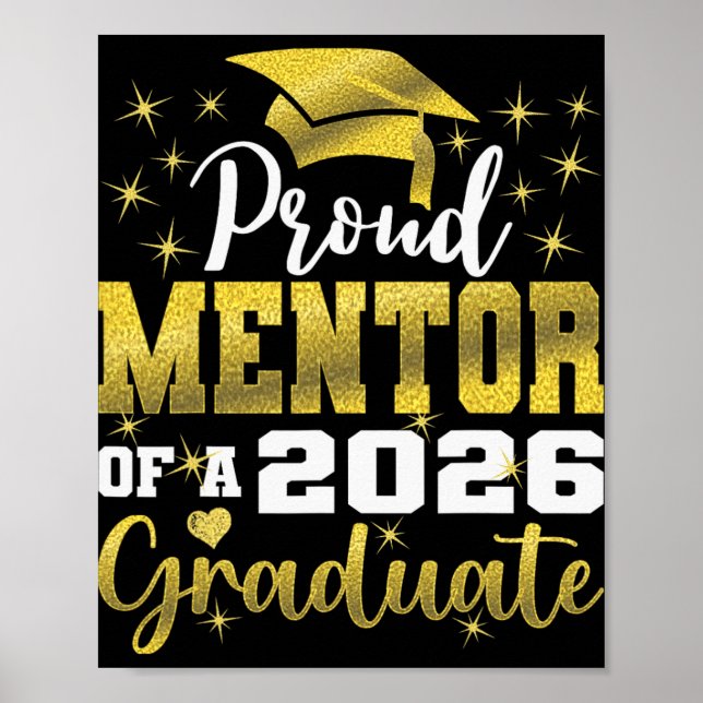Superstolzer Mentor des Senior-Absolventen 2026 Poster (Vorne)