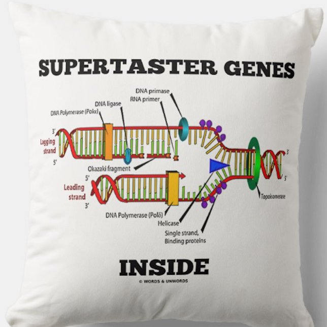 Supertaster-Gene innerhalb des DNA-Replikations-Sp Kissen (Throw pillow featuring DNA replication for any supertaster)