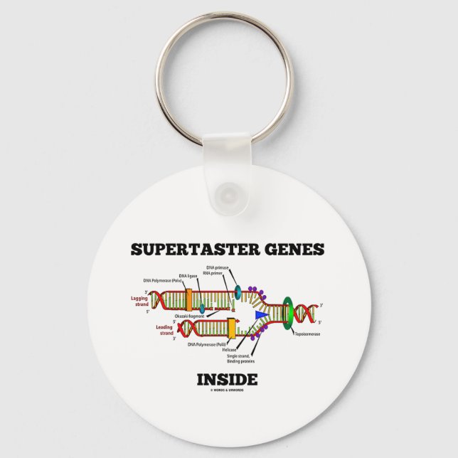 Supertaster Genes Inside (DNA-Replikation) Schlüsselanhänger (Vorderseite)