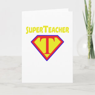 Superteacher Superhero Funny Teacher Gift Feiertagskarte