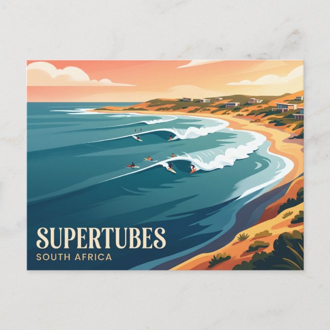 Supertubes Südafrika Postkarte (Vorderseite)