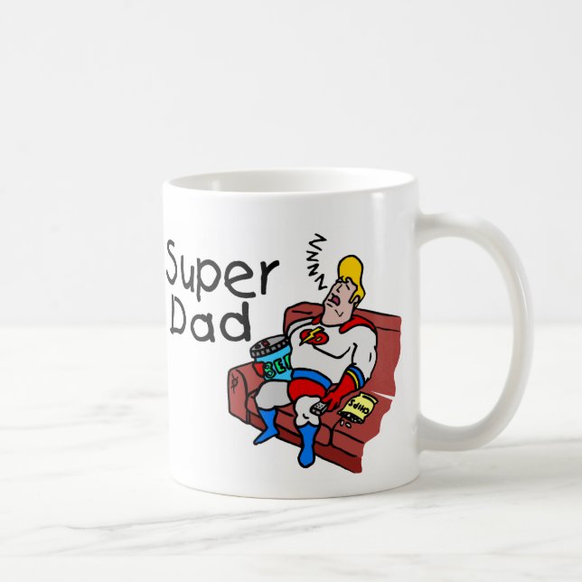 SuperVater (Schlafen) Kaffeetasse (Rechts)