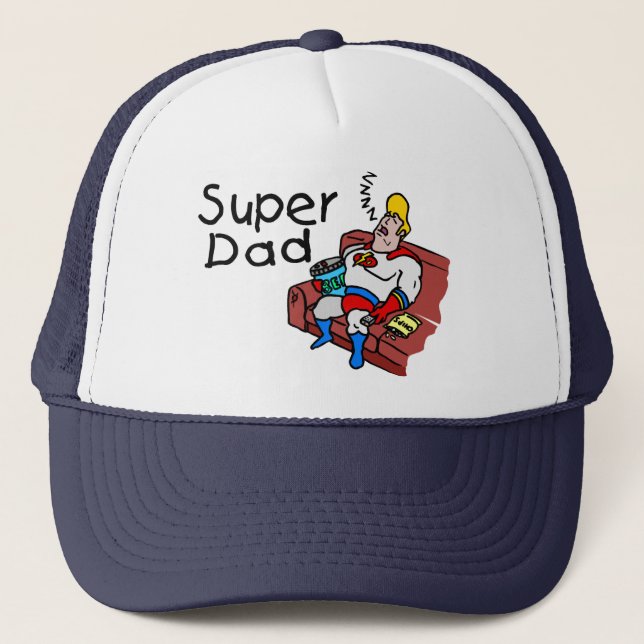 SuperVater (Schlafen) Truckerkappe (Vorderseite)