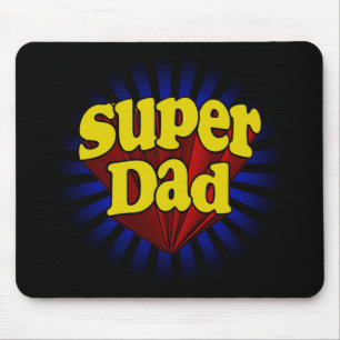 SuperVater, Superhero rot/Gelb/Blau Mousepad