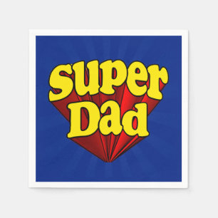 SuperVater, Superhero rot/Gelb/der blaue Vatertag Serviette