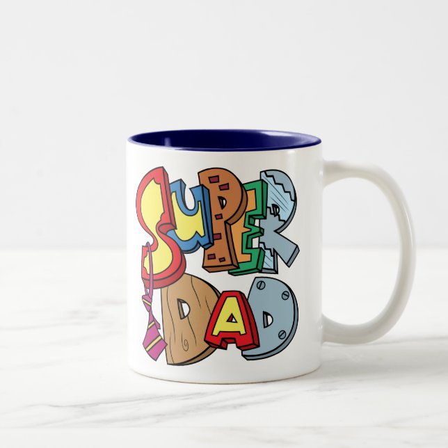 SuperVater Zweifarbige Tasse (Rechts)