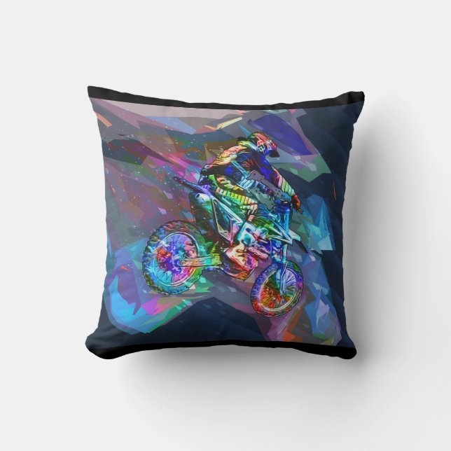Superzeichenstift farbiges Schmutz-Fahrrad Kissen (Vorderseite)