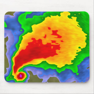 Superzelle auf Radar Mousepad für den Meteorologen