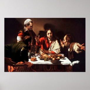 Suppe bei Emmaus Caravaggio Analysis Poster