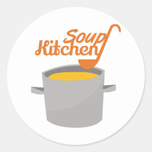 Suppe Küche Runder Aufkleber
