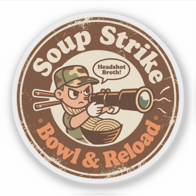 Suppe Strike Bowl Reload Combat Food Aufkleber (Vorderseite)
