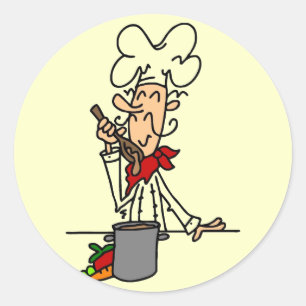 Suppen-Kochs-T - Shirts und Geschenke Runder Aufkleber