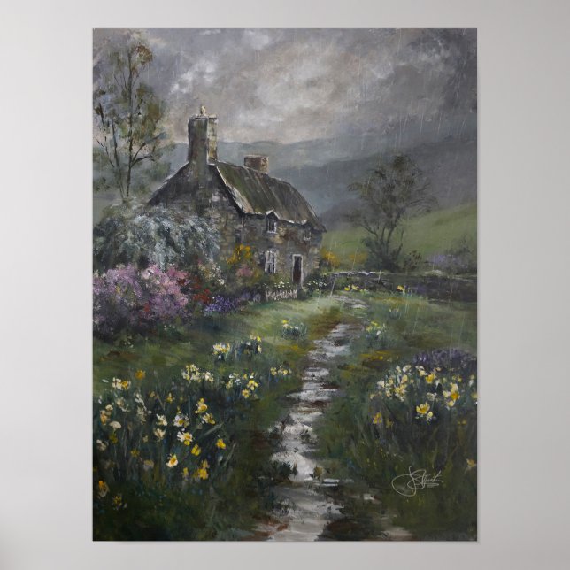 "Suppentag - Ein englisches Cottage"  Poster (Vorne)