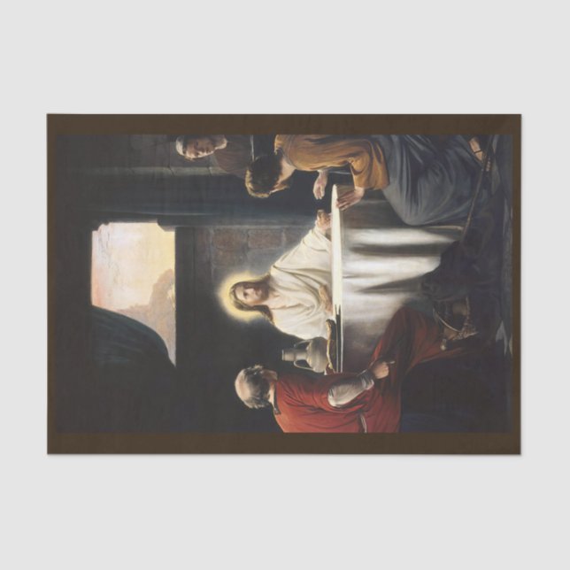 Supper in Emmaus von Carl Bloch Seidenpapier (Vorderseite)