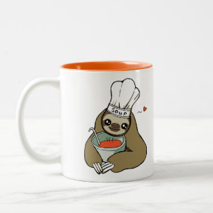SuppeSloth mit der Kochs-Hut-Tasse Zweifarbige Tasse