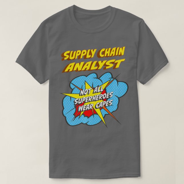 Supply Chain Analyst Funny Superhero Job Premium  T-Shirt (Design vorne)