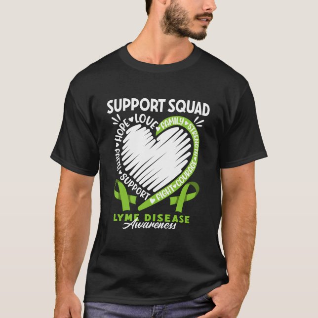 Support Awareness Squad I Lyme Borreliosis Disease T-Shirt (Vorderseite)