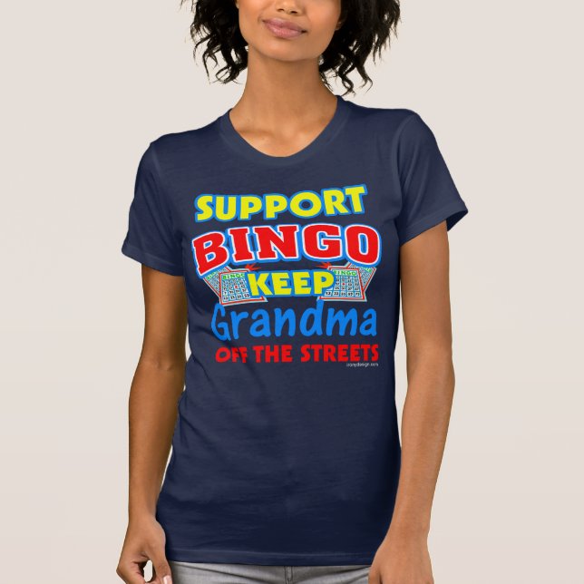 Support Bingo Oma Funny T-Shirt (Vorderseite)