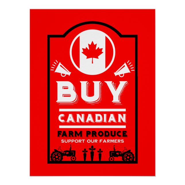 Support Canadian Farmers Poster (Vorderseite)