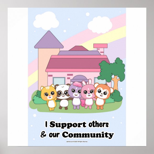 Support Community wall art Poster (Vorne)