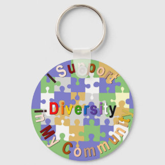 Support-Diversity in My Community Schlüsselanhänge Schlüsselanhänger