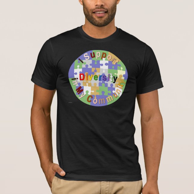 Support-Diversity in My Community T - Shirt (Vorderseite)