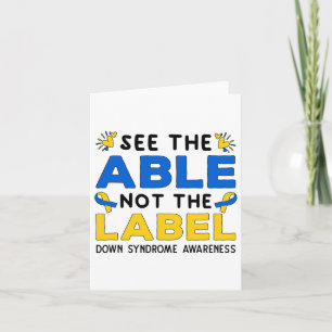 Support Down Syndrome Awareness Sehen Sie die Fähi Karte
