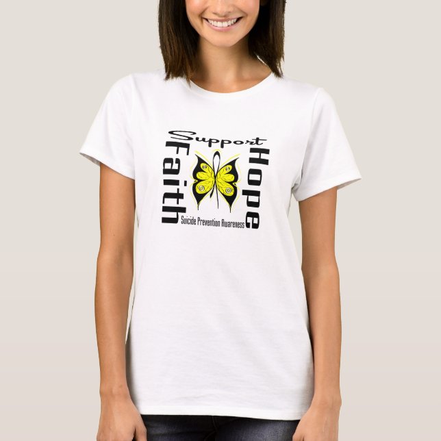 Support Faith Hope Suicide Prevention Awareness T-Shirt (Vorderseite)