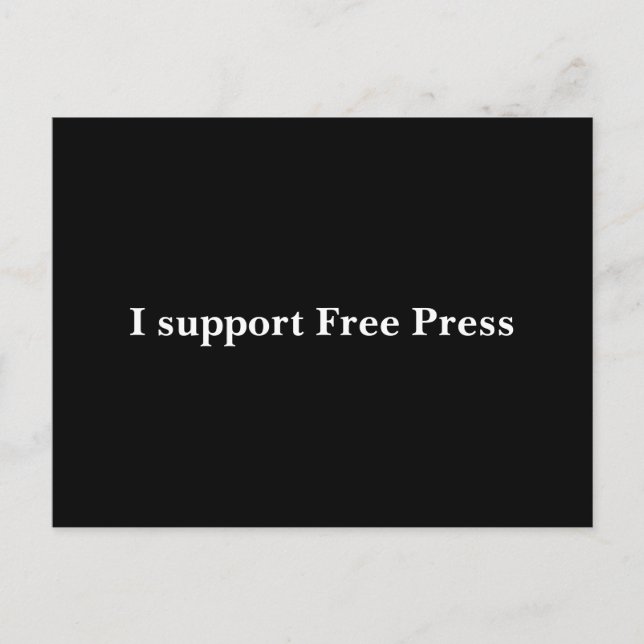 Support Free Press Postkarte (Vorderseite)