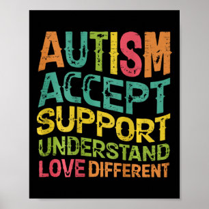 Support für Autismus akzeptieren Liebe anders (tl Poster