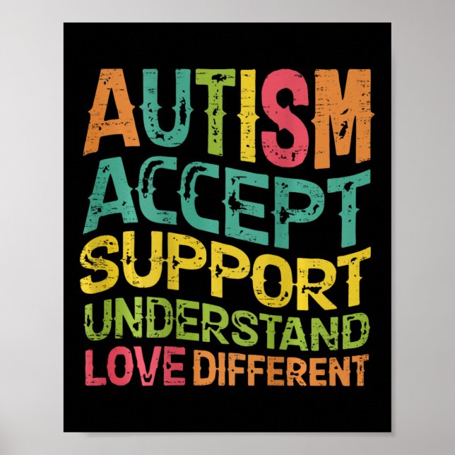 Support für Autismus akzeptieren Liebe anders (tl Poster (Vorne)